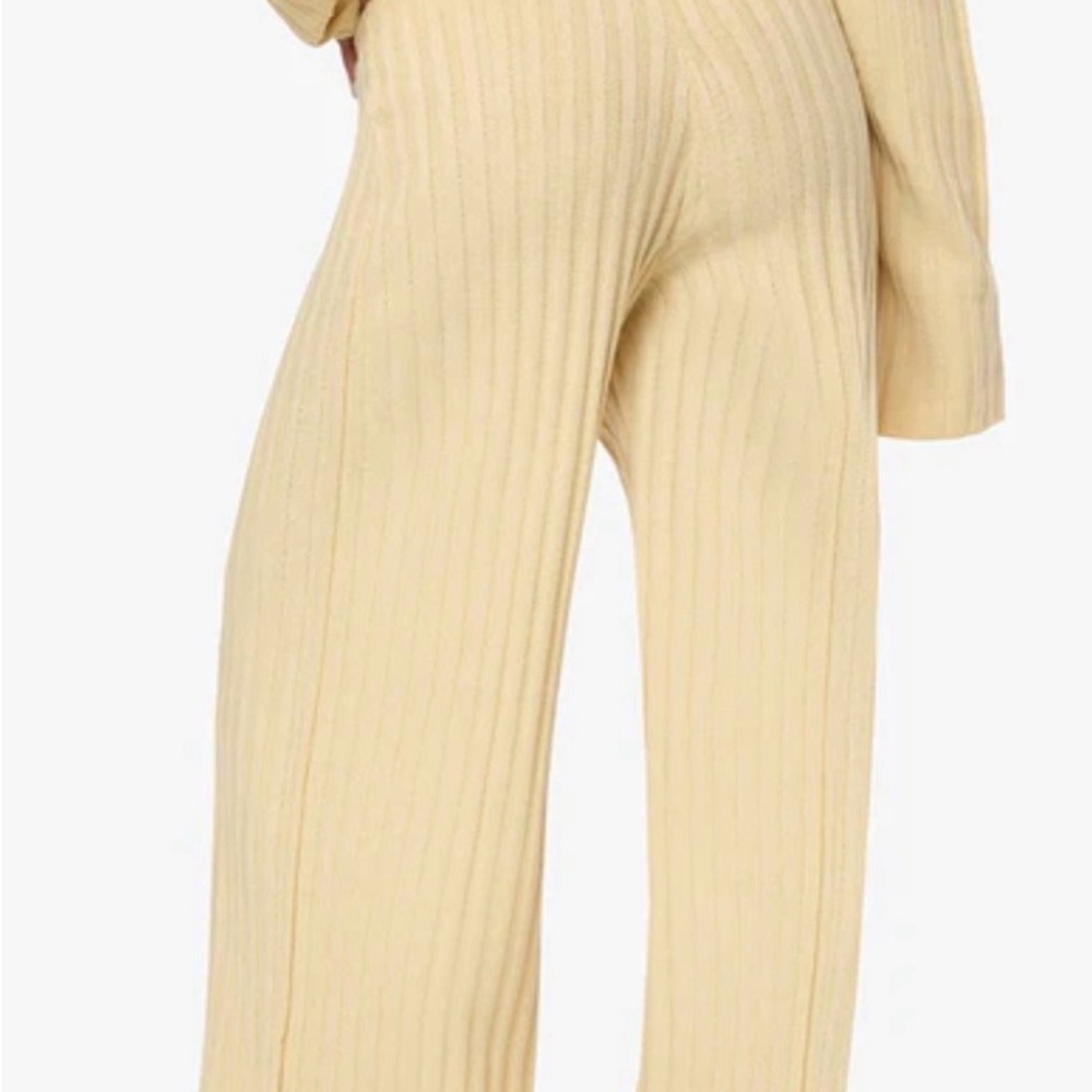 Aerie Cream Pants Soft Knit - Picture 2 of 10